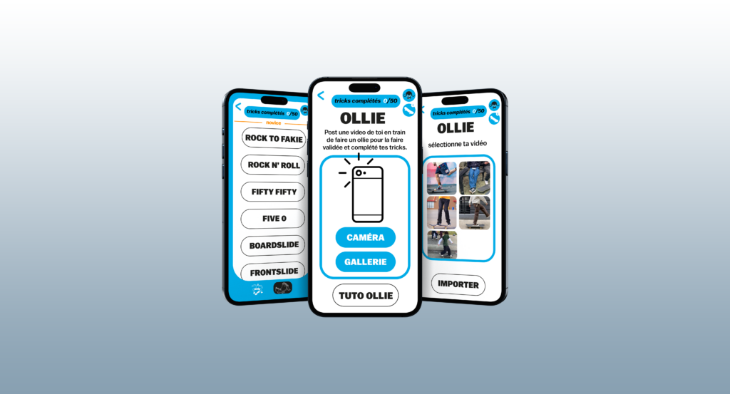 visuels de l'application